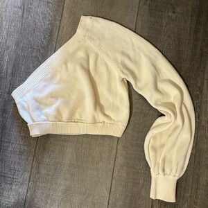 🤍Mabel Elegant Cream Off-Shoulder Sweater🤍